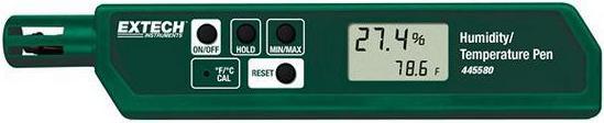 Extech 445580 Luftfeuchtemessgerät (Hygrometer) 10 % rF 90 % rF