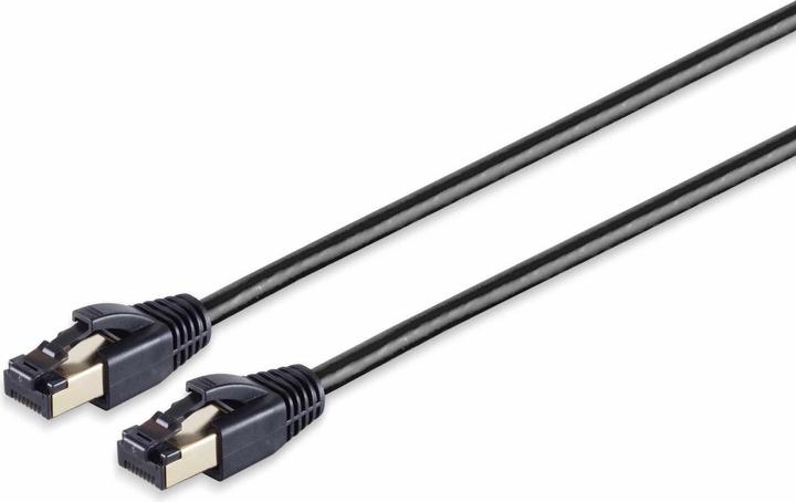 Produktbild Shiverpeaks Helos Patchkabel F/FTP Cat 8.1 schwarz 1,0m -Twisted Pair, doppelt geschirmt, 4 x 2 x AWG 26 (CAT8.1, 1 m)