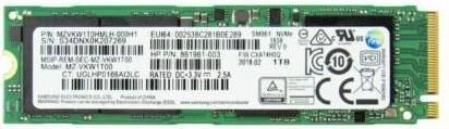Actual product image HP SSD 1TB M.2 Sm961 Pcie Gen3X4 (1000 GB, M.2 2280)