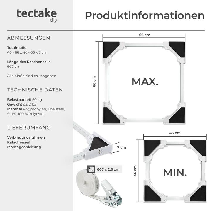 Actual product image tectake Adjustable connection frame Parret, including ratchet rope