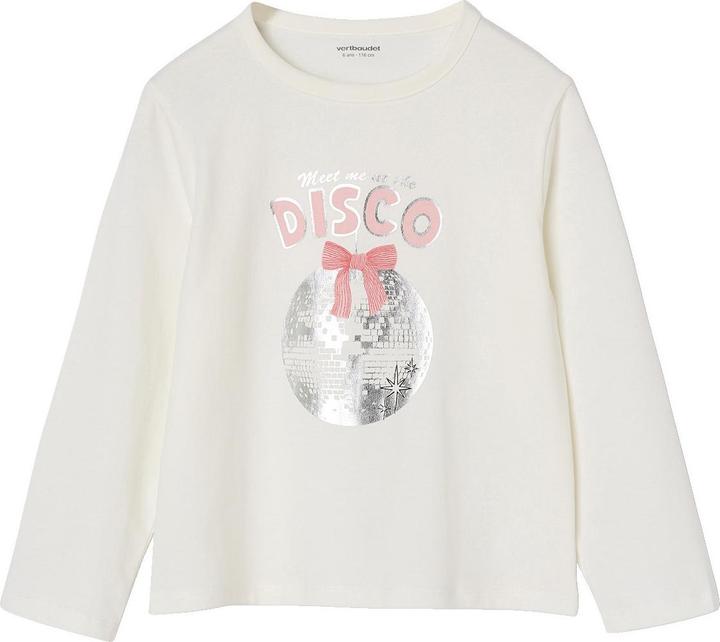 Actual product image Vertbaudet Mädchen Shirt mit Metallic-Print und Recycling-Baumwolle (128)