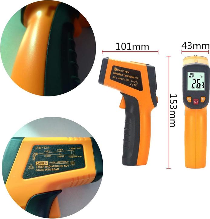 Produktbild Ketotek Infrarot Thermometer