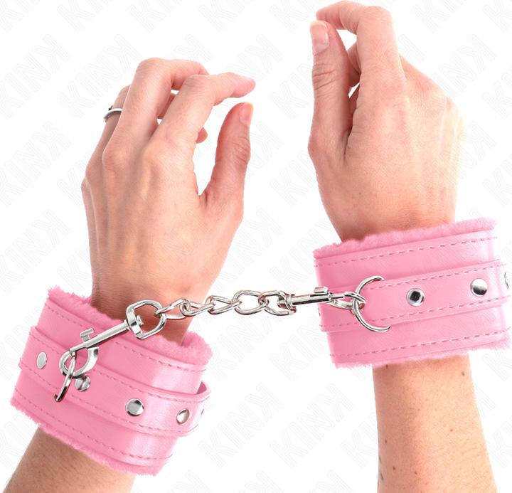 Image du produit Kink Premium Fermees De Poignets Rose Avec Boucles Rose Réglables 17-29 cm X 6 cm