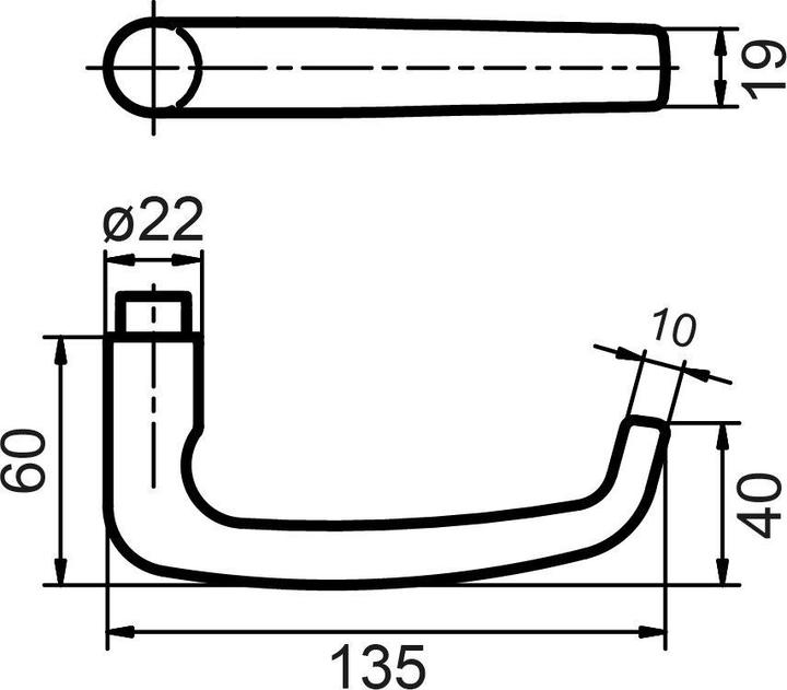 Produktbild Glutz Türdrücker 6045 Cham (Türgriff)