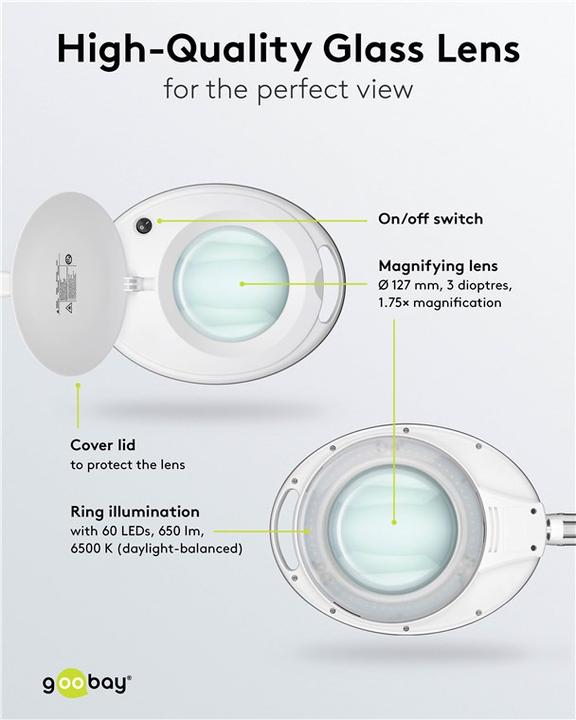 Produktbild Goobay LED-Klemm-Lupenleuchte, 8 W