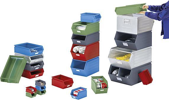 Actual product image kaiserkraft Sheet steel open fronted storage box