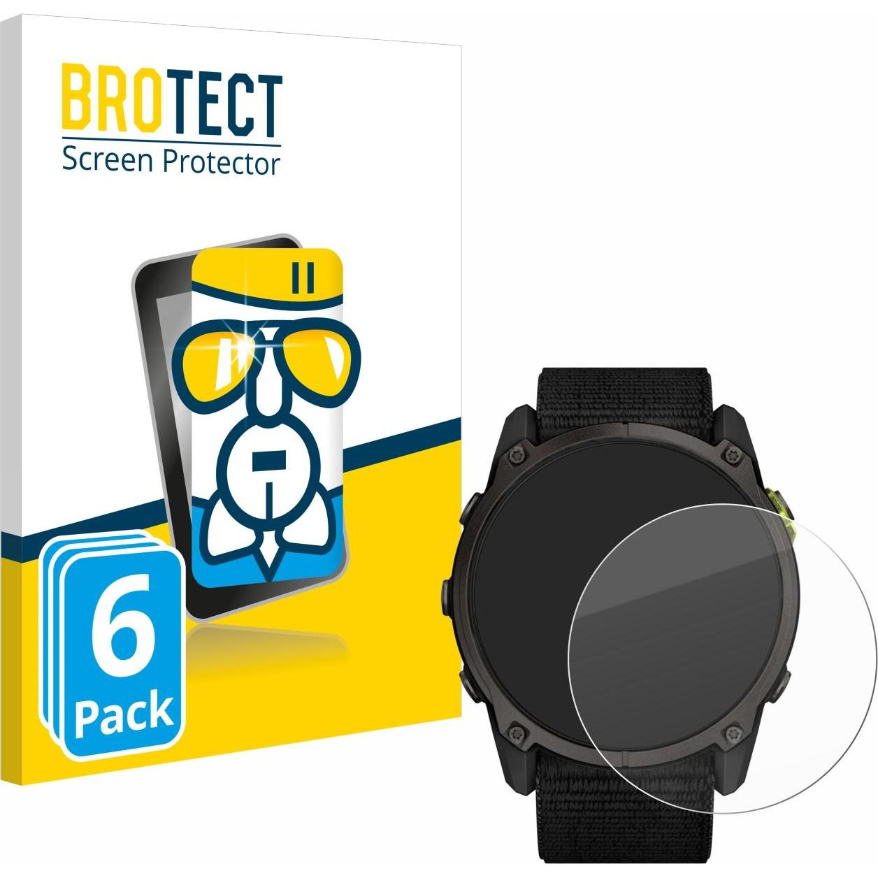 BROTECT Schutzglas Schutzfolie Glas Folie Displayschutz klar, Smartwatch Schutzfolie, Transparent