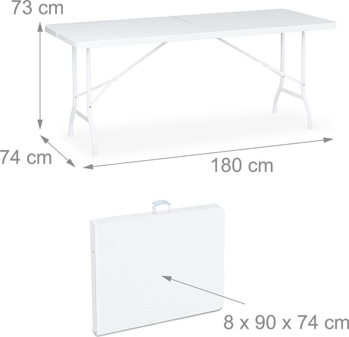 Image du produit Relaxdays Table-de-jardin (180 cm)