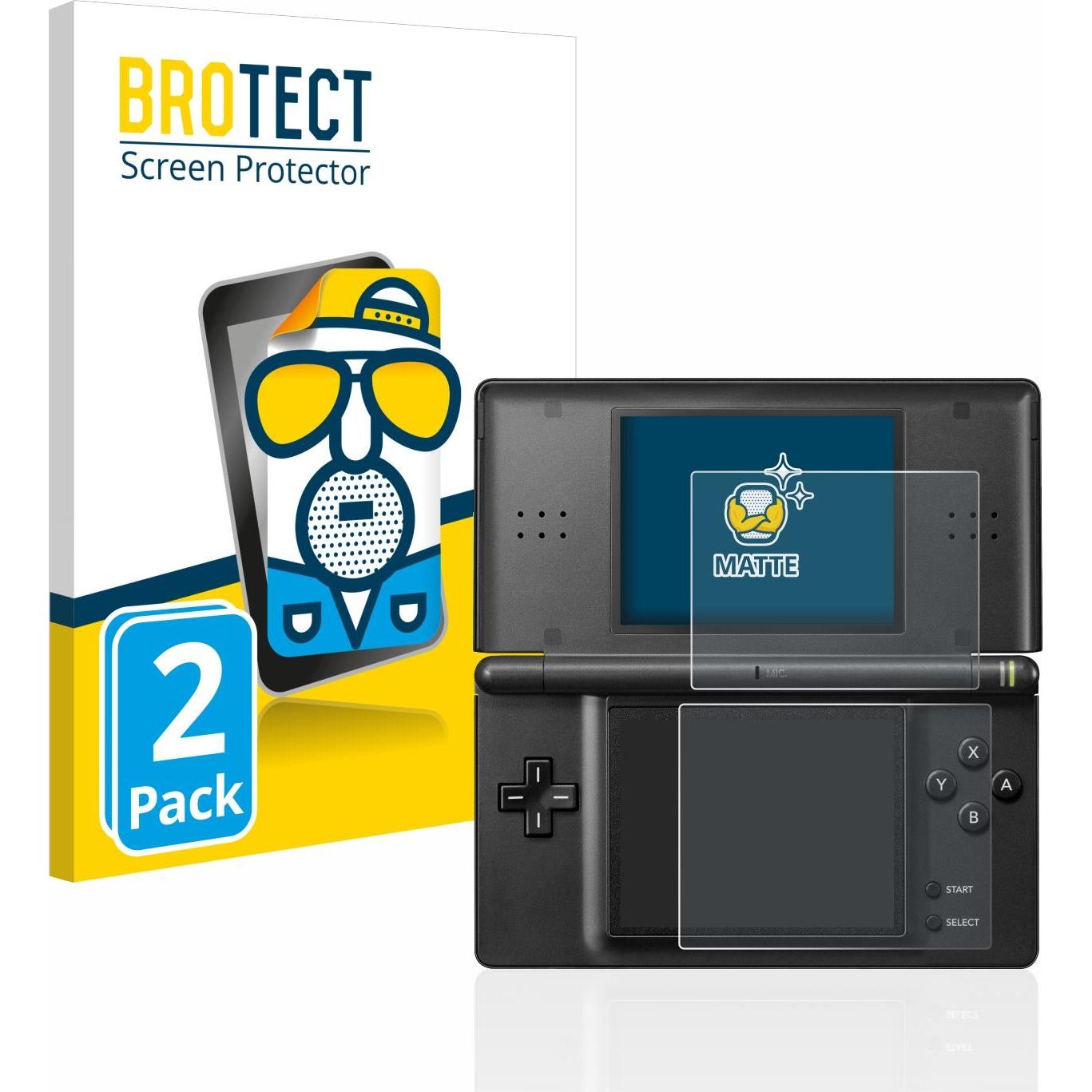 BROTECT Entspiegelungs-Schutzfolie Displayschutz Matt (DSi XL), Weiteres Gaming Zubehör, Grau