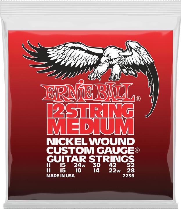 Ernie Ball String Set, Nickel Wound 12-String, 11-52 (12x, Electric guitar, 0.05")