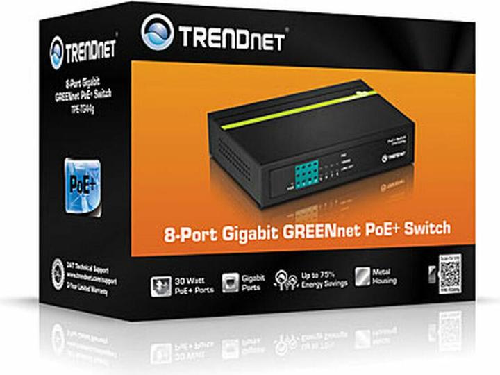 Actual product image Trendnet TPE-TG44G GREENnet PoE+ (8 ports)