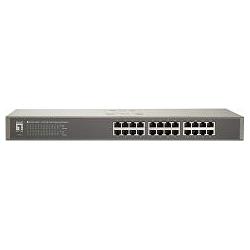 Thumbnail - LevelOne 24P DT/19 F2450 10/10 (24 Ports), Netzwerk Switch, Schwarz
