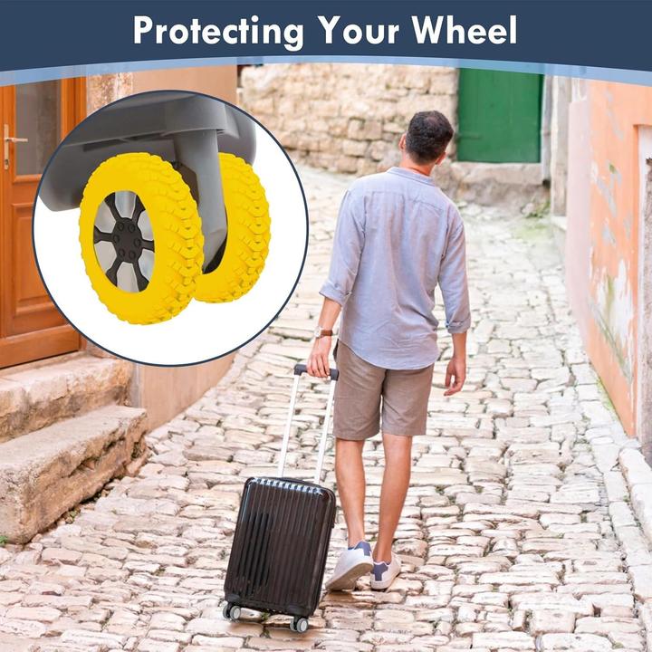 Produktbild Swissdetector Kofferreifenhülle - Leise - 8 Stück - Gelb (Kofferwaage)