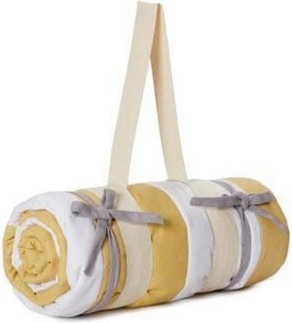 Image du produit Urbanara Picknickdecke Tamina 180 x 120 cm - Sandgelb / Naturweiss