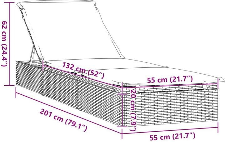 Immagine prodotto vidaXL Sonnenliege (40 cm)
