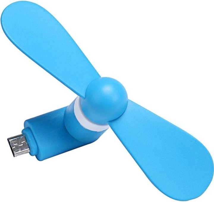 Produktbild PhoneLook Mini Ventilator für Smartphone blau perfekt für Unterwegs und heisse Tage Micro-USB (Android)