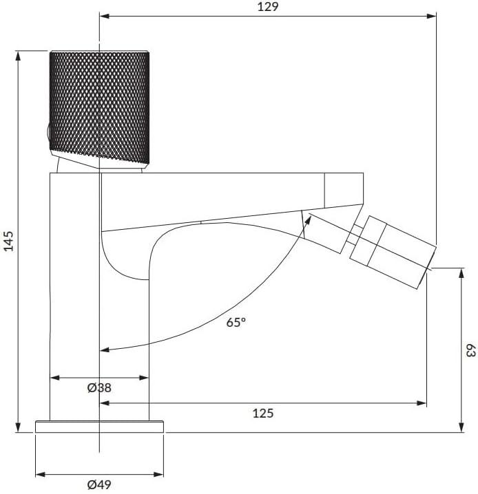Actual product image Omnires Contour freistehende Bidetarmatur
