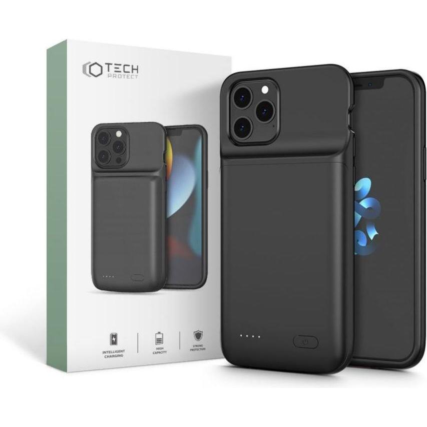 Thumbnail - Tech-Protect POWERCASE 4800MAH IPHONE 12/12 PRO Juodas (Apple iPhone 12 Pro), Smartphone Hülle, Schwarz