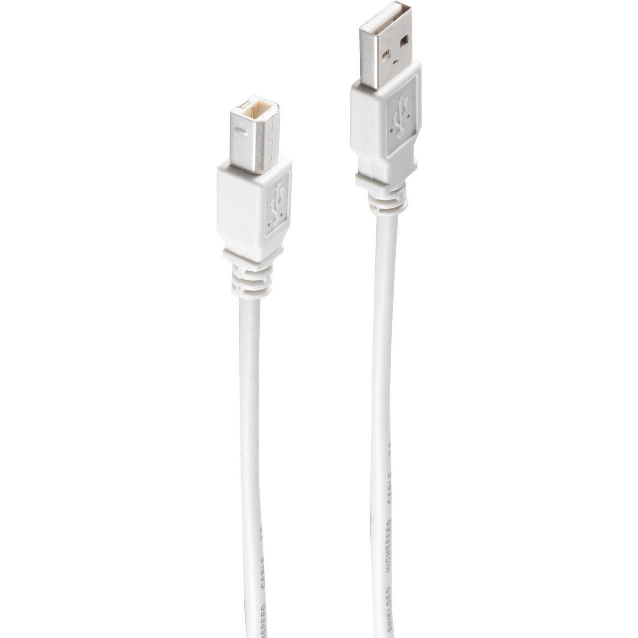 Shiverpeaks -BASIC-S--USB Anschlusskabel, Typ A Stecker auf Typ B Stecker, REV. 2.0, 0,5m (0.50 m, USB 2.0), USB Kabel