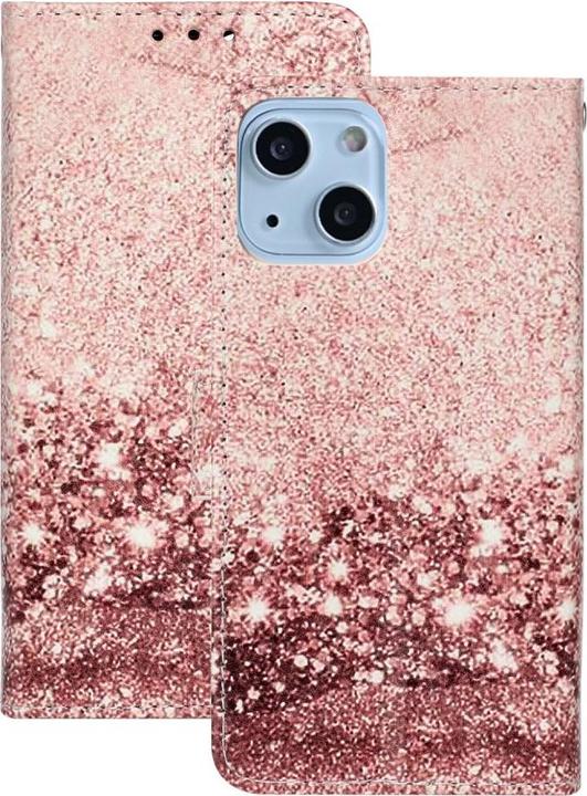 Actual product image Ueli Express iPhone 13 Mini Book Case Case with Card Holder Marble Rose Gold (Apple iPhone 13 mini)