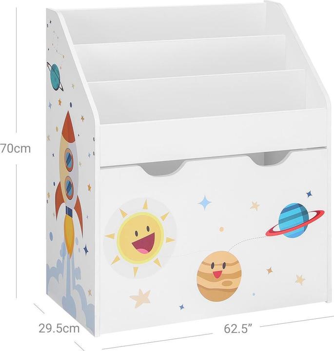 Actual product image Songmics Kinderregal weiss 62,5 x 29,5 x 70,0 cm