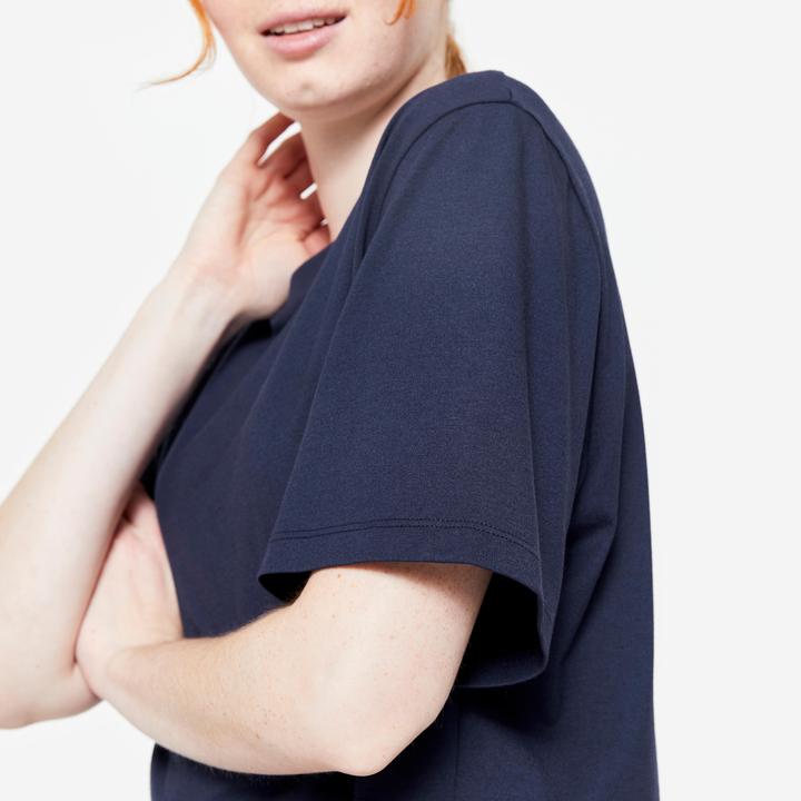 Produktbild Domyos T-Shirt Damen Crop Top - dunkelblau (XS)