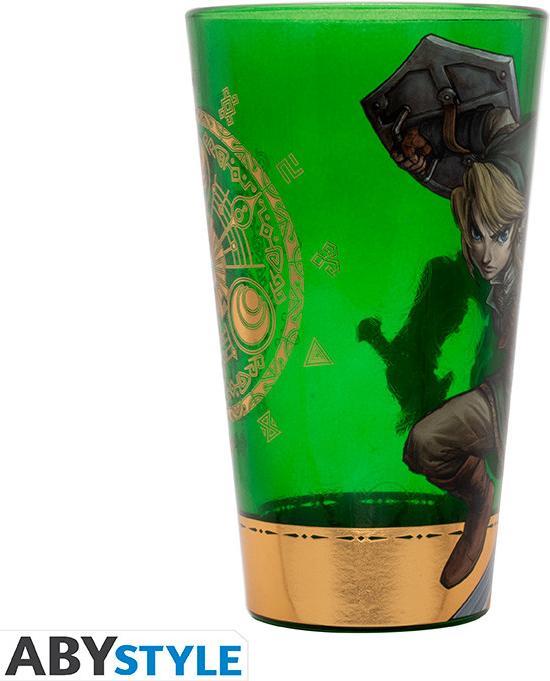 Actual product image ABYstyle The Legend of Zelda Premium Large Glass 400ml: Link (DSi XL)