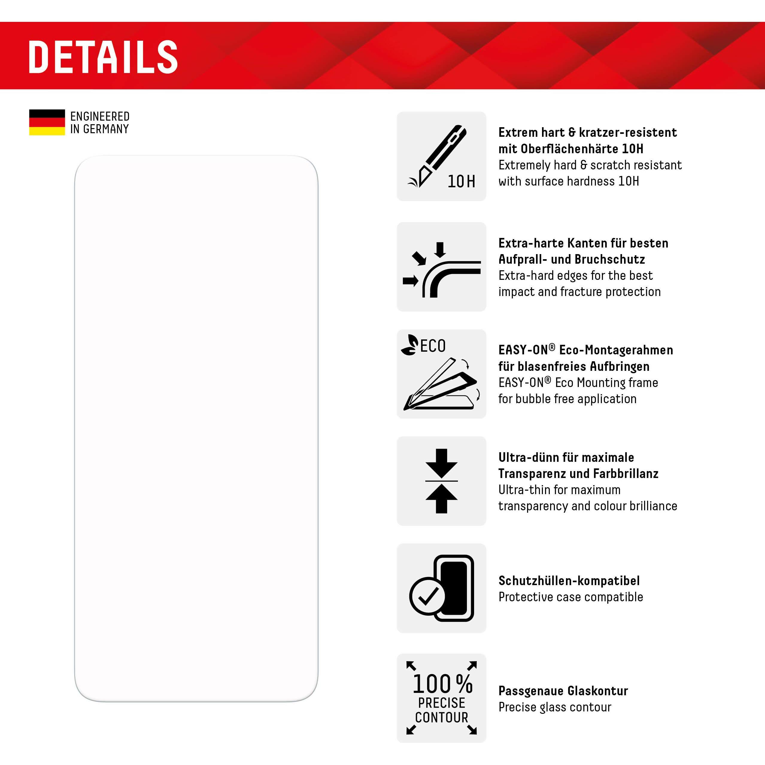 Thumbnail - Displex Real Glass, 2D Panzerglas (1 Stück, Samsung Galaxy A05s), Smartphone Schutzfolie, Transparent