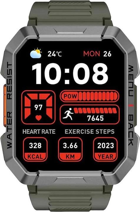 Produktbild Blackview W60 (Robuste Connected Watch - 2.01" - eingebautes Mikrofon) Khaki