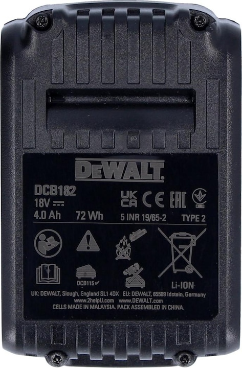 Productafbeelding DeWalt DCB 182 18V - 4 Ah / 4000 mAh XR Li-Ion accu (18 V)
