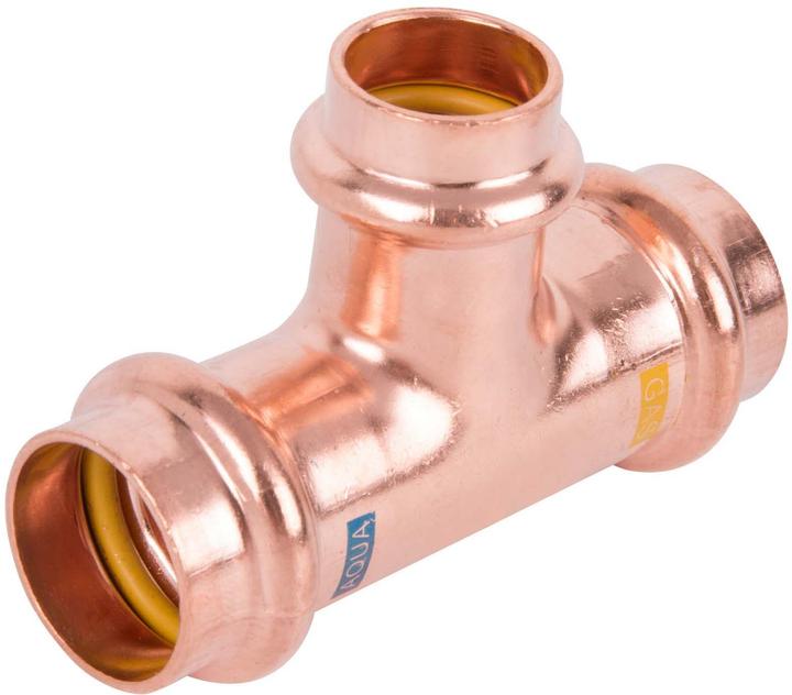 Hermann schmidt HS T-Stück V-Press Copper AQUAGAS reduziert, 28x15x28mm (T-Verbindung)