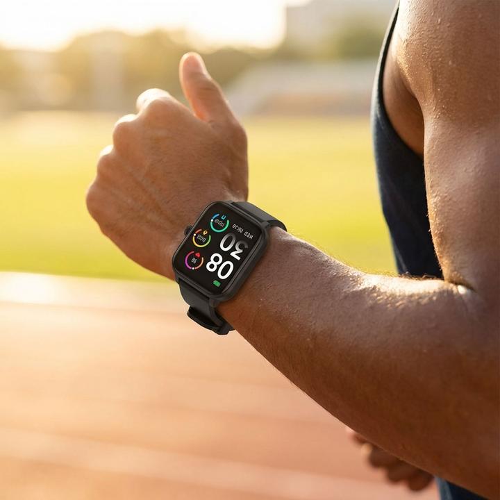 Produktbild Denver SWG-155B BLACK - GPS Smart Watch with Heart Rate Blood oxygen sensor & call function (46 mm)