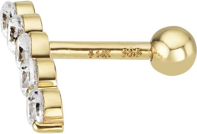 Immagine prodotto Bijouteria Gioielli per l'orecchio d'oro (Oro 14K, Zirconia premium)