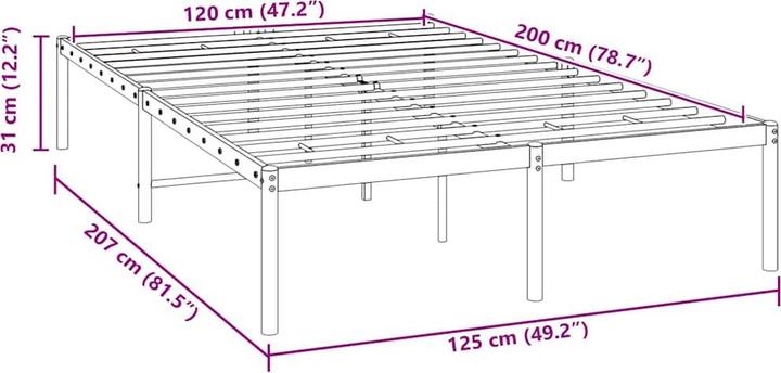 Image du produit vidaXL Bettgestell (120 x 200 cm)