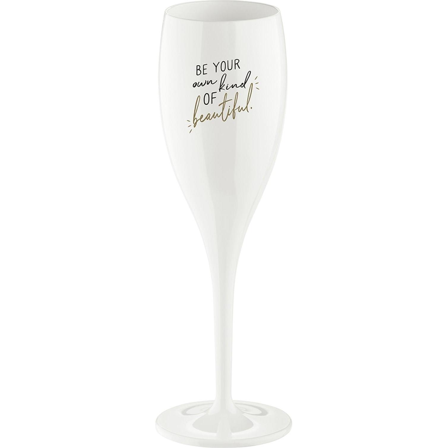 Koziol Sektglas Superglas Be your own 100 ml, 1 Stück, Weiss, Weingläser, Weiss