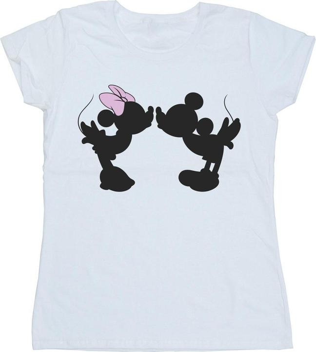 Immagine prodotto Disney Mickey Minnie Kiss Silhouette Maglietta Donna (XXL)