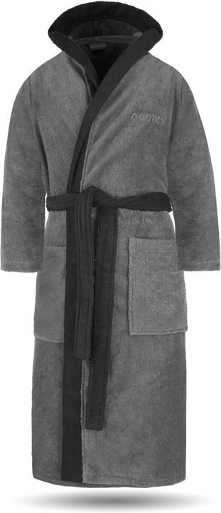 Produktbild Normani Damen Baumwoll-Bademantel mit Frottee, zweifarbig - OEKO-TEX® 100 (XS)
