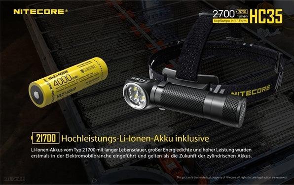 Image du produit Nitecore HC35 y compris NL2140HP (2700 lm)