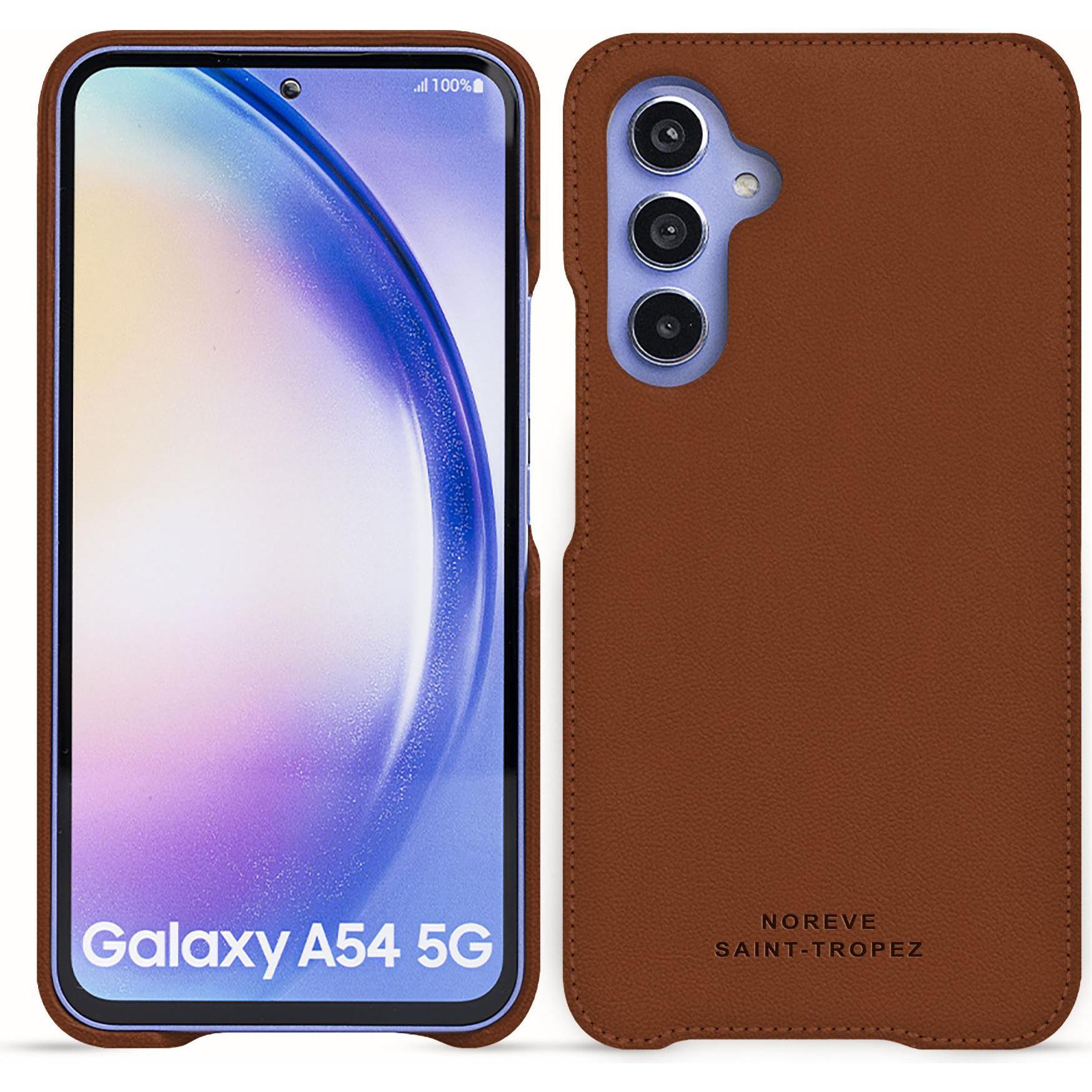 Thumbnail - Noreve Lederschutzhülle (Samsung Galaxy A54 5G), Smartphone Hülle, Braun