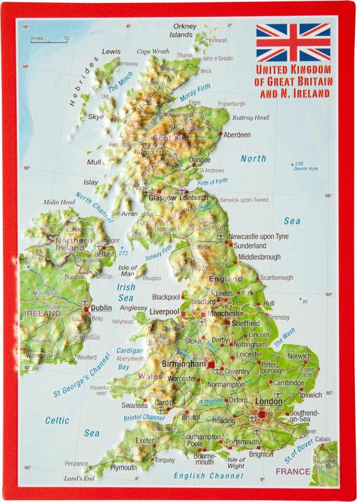 Produktbild 3D Reliefpostkarte Grossbritannien