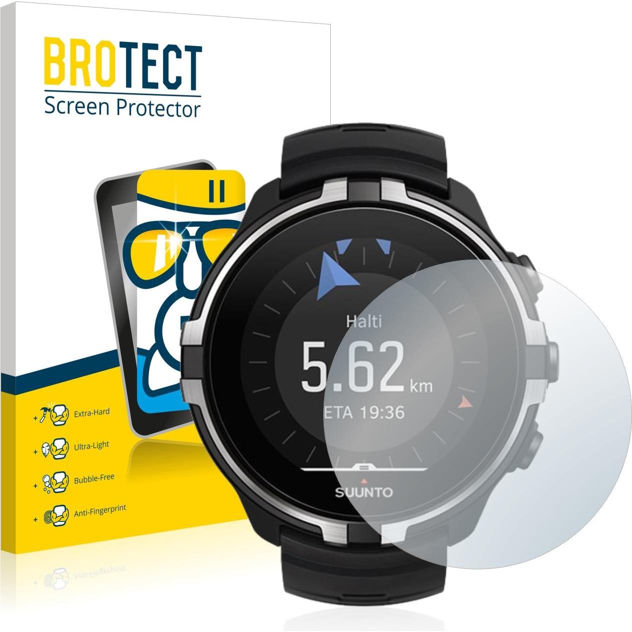 BROTECT AirGlass Panzerglasfolie, Smartwatch Schutzfolie, Transparent