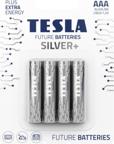 Tesla - baterie AAA SILVER+, 4 ks, LR03 (4 Stk., AAA, 1150 mAh)