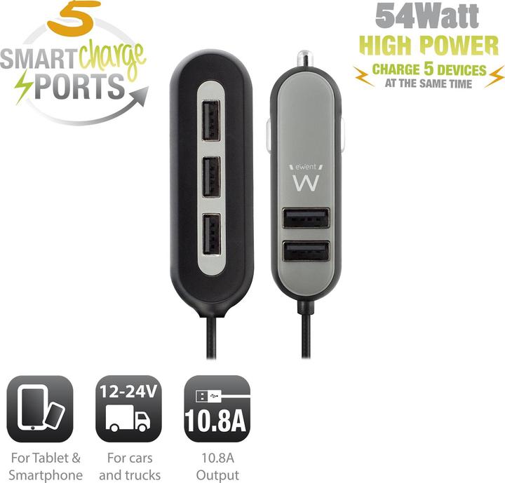 Image du produit Ewent Chargeur de voiture USB