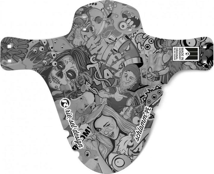 Actual product image riesel design Splash guard with packing/cable tie (Front mudguard)