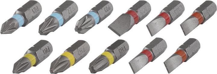 Produktbild wolfcraft 1 Bit-Set Solid 12-tlg. SL, PH, PZ (Kreuz Phillips PH, Kreuz Pozidriv PZ, Schraubschlitz)