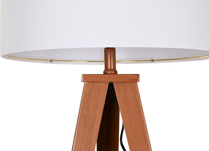 Image du produit Esprit Floor Lamp Home Brown Wood Metal Aluminium 40 x 40 x 153 cm (3 Pieces)