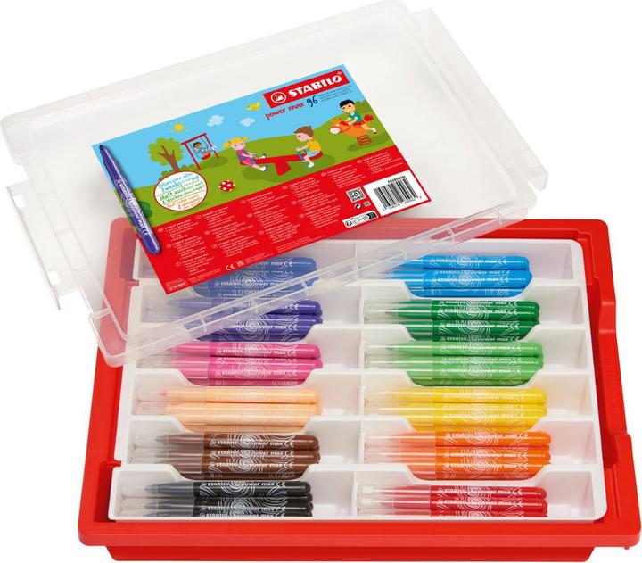 Image du produit STABILO Feutre de coloriage Power Max boîte de 96 (Trié, 96 x)