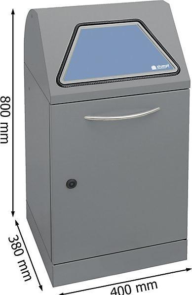 Immagine prodotto kaiserkraft Sistema di raccolta dei rifiuti riciclabili, a sportello azionato manualmente (45 l)