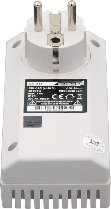 Produktbild Schabus Luftgütesensor CO2 Steckdosen Warngerät GX D11