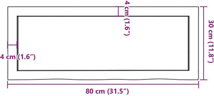 Produktbild vidaXL Waschtischplatte (80 x 30 cm)